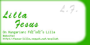 lilla fesus business card